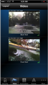 Live home security system video surveillance Fortress Security's Total Connect smartphone app